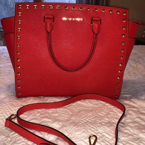 Michael Kors studded tote with shoulder strap